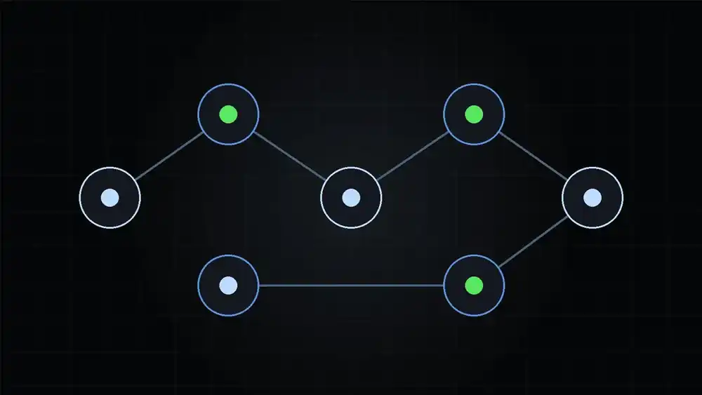 Ilustração de workflow de automação no n8n com nodes conectados